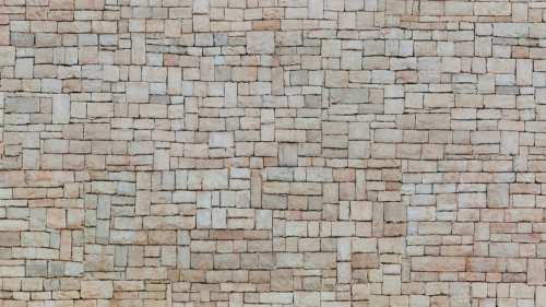 3D Cardboard Sheet „Lime Stone Wall“, beige, HO, NOCH 56642