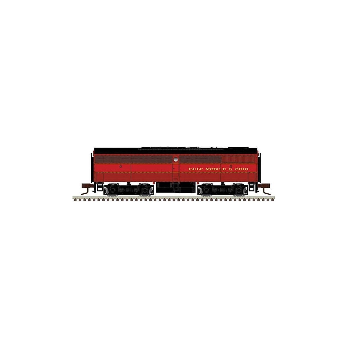 Alco FB1 - Standard DC - Master(TM) Silver -- Gulf, Mobile & Ohio B9 (maroon, red, black), N, Atlas Model Railroad Co. 40004548