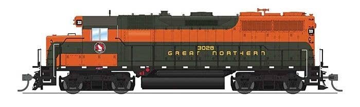 EMD GP35 Low Nose - Sound and DCC - Paragon4(TM) -- Great Northern 3035 (Simplified EB Scheme, Pullman green, Omaha Orange), HO,