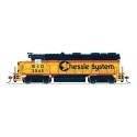 EMD GP35 Low Nose - Sound and DCC - Paragon4(TM) -- Chessie System B&O 3545 (yellow, blue, vermillion), HO, Broadway Limited Imp
