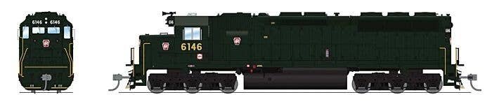 EMD SD45 Low-Nose - Sound & DCC - Paragon4(TM) -- Pennsylvania Railroad 6155 (Brunswick Green, Small Keystone), HO, Broadway Lim