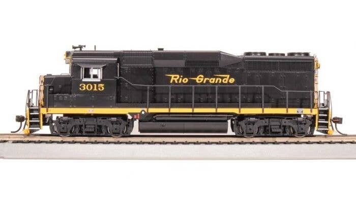 EMD GP30 Low Nose - Sound and DCC - Paragon4(TM) -- Denver & Rio Grande Western 3015 (black, Aspen Gold, Small Flying Grande), H