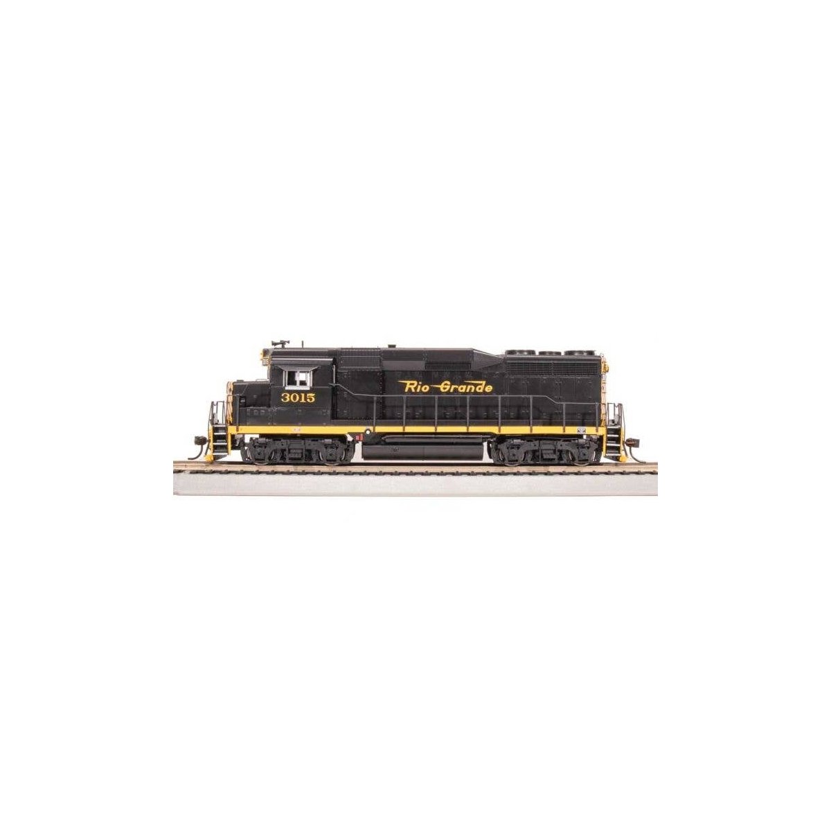 EMD GP30 Low Nose - Sound and DCC - Paragon4(TM) -- Denver & Rio Grande Western 3018 (black, Aspen Gold, Small Flying Grande), H