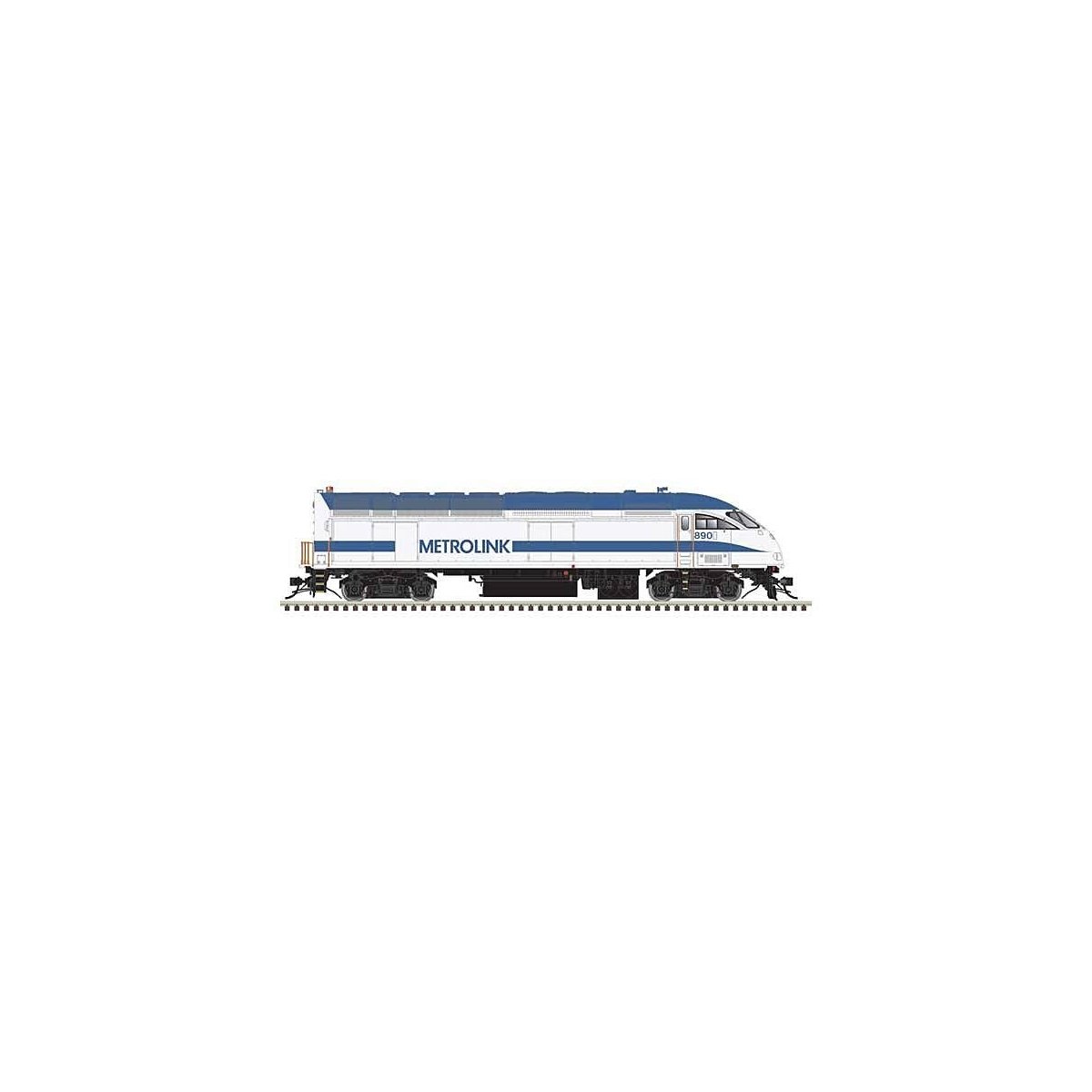 Motive Power Industries MP36PH-3C - Standard DC -- Metrolink 890 (white, blue), HO, Atlas Model Railroad Co. 10004153