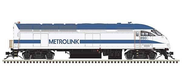 Motive Power Industries MP36PH-3C - Standard DC -- Metrolink 890 (white, blue), HO, Atlas Model Railroad Co. 10004153