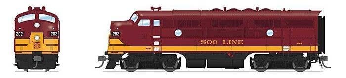 EMD F3A - Sound and DCC - Paragon4(TM) -- Soo Line 202B (maroon, Dulux Gold), HO, Broadway Limited Imports 8176