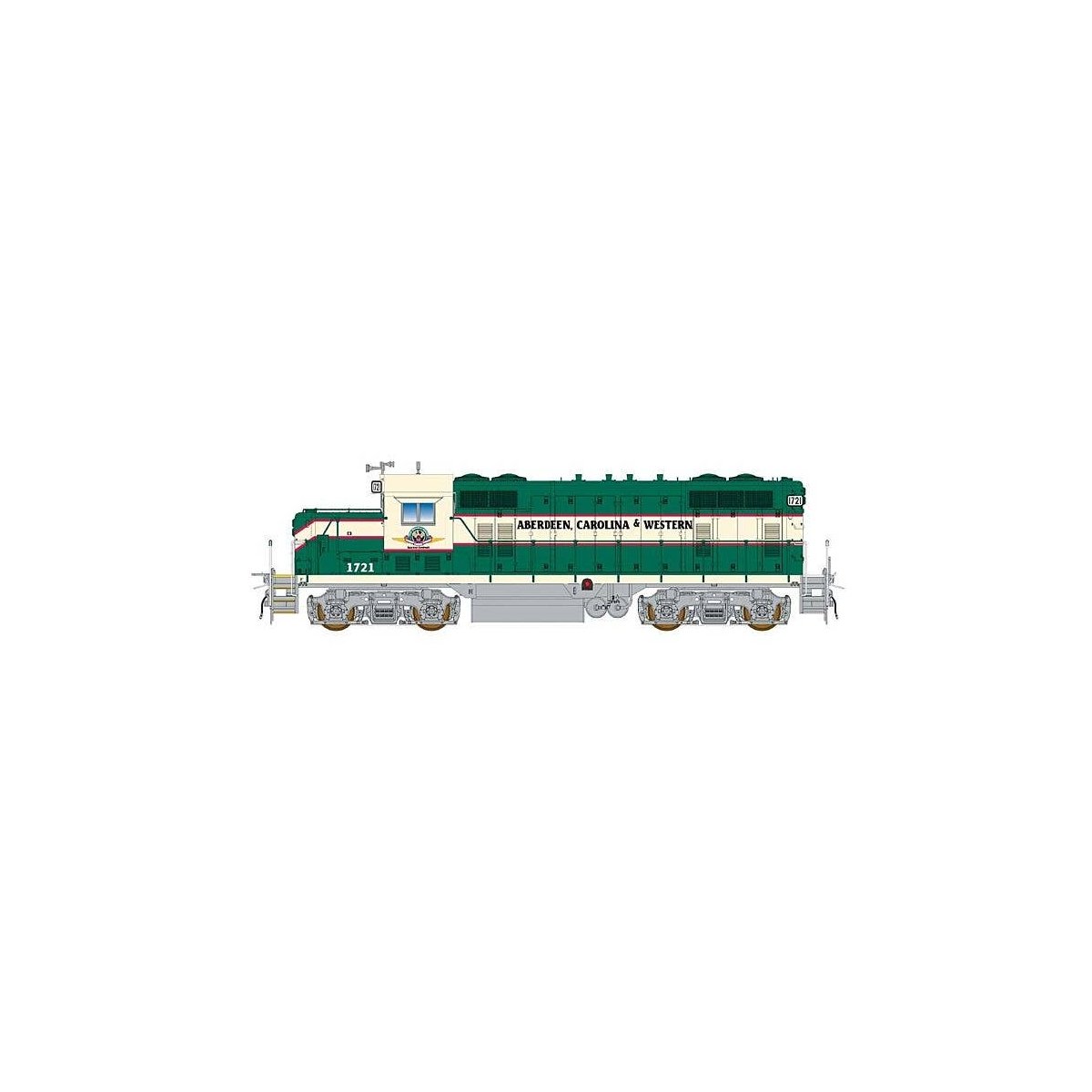 GP16 w/DCC -- Aberdeen, Carolina & Western (green, white), HO, Intermountain Railway Company 49835