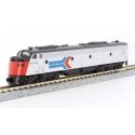 EMD E8A w/Single Headlight & Passenger Pilot - DCC -- Amtrak 322 (Phase I, silver, red, blue, black), N, Kato USA Inc 1765347DCC