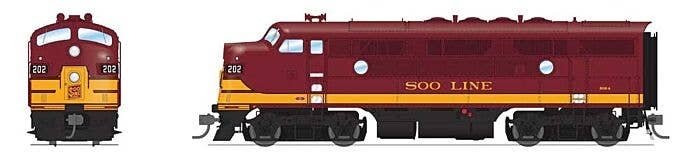 EMD F3A - Standard DC - Stealth -- Soo Line 202A (maroon, Dulux Gold), HO, Broadway Limited Imports 8340