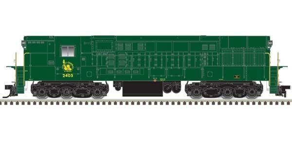 FM H-24-66 Phase 1B Trainmaster - Standard DC - Master(R) Silver -- Central Railroad of New Jersey 2403 (green, gold, no stripes