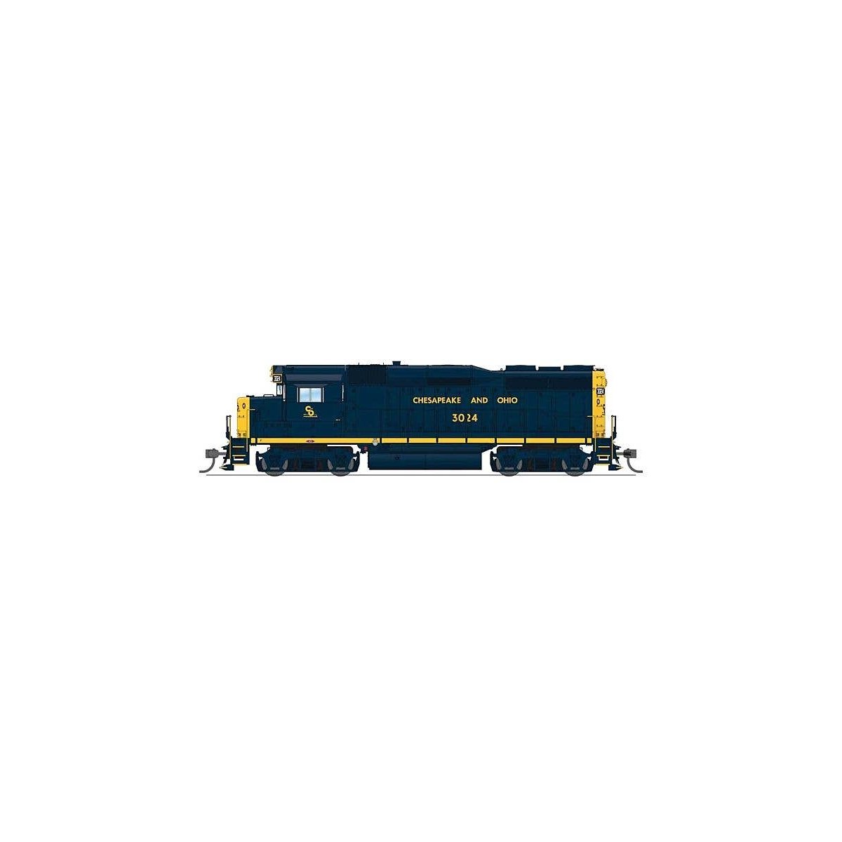 EMD GP30 - Sound and DCC - Paragon4(TM) -- Chesapeake & Ohio 3024 (As-Delivered, blue, yellow), HO, Broadway Limited Imports 913