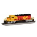 EMD SD40-2 - Sound and DCC -- Santa Fe 5077 (SPSF Merger Scheme, red, yellow, black), HO, Bachmann Industries 67206