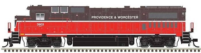 GE Dash 8-40B w/Ditch Lights - LokSound and DCC - Master(R) Gold -- Providence & Worcester 3907 (brown, orange, white), HO, Atla