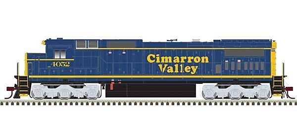 GE DASH 8-40C w/Front Ditch Lights - ESU LokSound & DCC - Master(R) Gold -- Cimarron Valley 4052 (blue, yellow), HO, Atlas Model