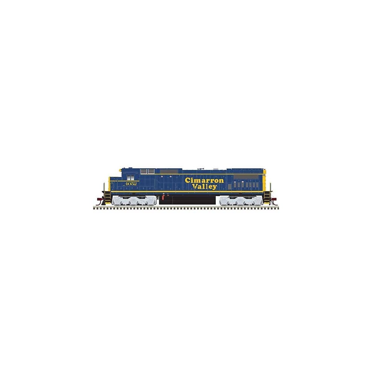 GE DASH 8-40C w/Front Ditch Lights - ESU LokSound & DCC - Master(R) Gold -- Cimarron Valley 4053 (blue, yellow), HO, Atlas Model