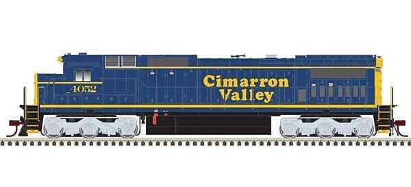 GE DASH 8-40C w/Front Ditch Lights - ESU LokSound & DCC - Master(R) Gold -- Cimarron Valley 4053 (blue, yellow), HO, Atlas Model
