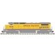 GE DASH 8-40C w/Front Ditch Lights - ESU LokSound & DCC - Master(R) Gold -- Union Pacific 9129 (yellow, gray, red Frame Stripe),