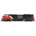 EMD SD70ACe - Standard DC - Stealth Series -- Canadian National 8009 (black, red, white, Website Logo), HO, Broadway Limited Imp