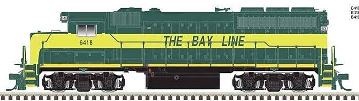 EMD GP40-2 - Sound and DCC - Master(R) Gold -- Atlanta & St. Andrews Bay 6418 (Front & Rear Ditch Lights, green, yellow), HO, At