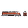 EMD GP40 - Standard DC -- Western Pacific 3511 (1970, silver, orange), HO, Rapido Trains Inc 40037