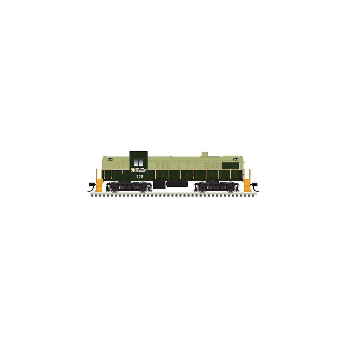 Alco RS3 - ESU LokSound & DCC - Classic Silver -- British Columbia Railway 561 (green, yellow), N, Atlas Model Railroad Co. 4000