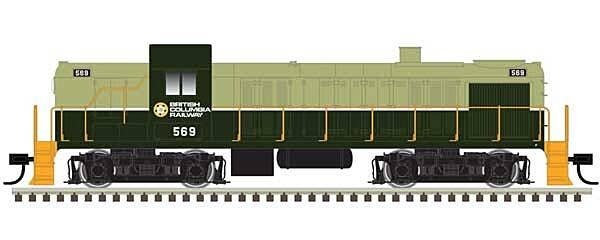 Alco RS3 - ESU LokSound & DCC - Classic Silver -- British Columbia Railway 561 (green, yellow), N, Atlas Model Railroad Co. 4000
