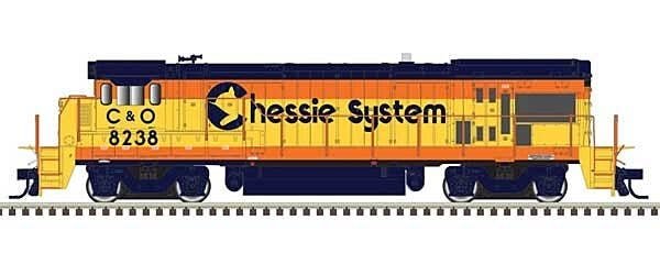 GE B30-7 Low Nose - LokSound and DCC -- Chessie System 8238 (blue, yellow, vermillion), N, Atlas Model Railroad Co. 40005466
