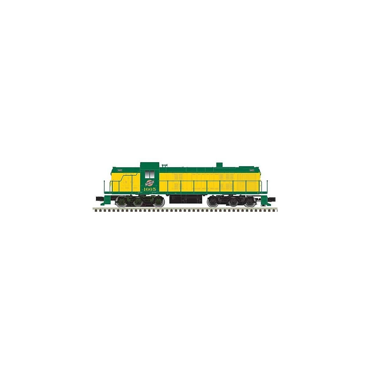 Alco RSD4/5 - ESU LokSound & DCC - Classic Silver -- Chicago & North Western 1667 (yellow, green), N, Atlas Model Railroad Co. 4