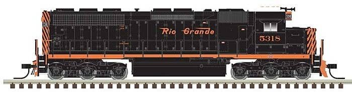 EMD SD45 Low Nose - Sound and DCC - Master(R) Gold -- Denver & Rio Grande Western 5325 (black, Aspen Gold, Small Flying Grande),