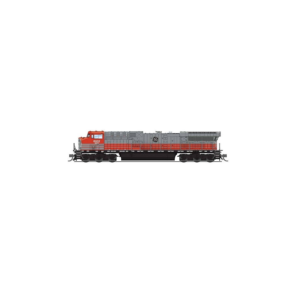 GE AC6000CW - Sound & DCC - Paragon4(TM) -- General Electric Demonstrator GECX 6002 (gray, red), N, Broadway Limited Imports 857