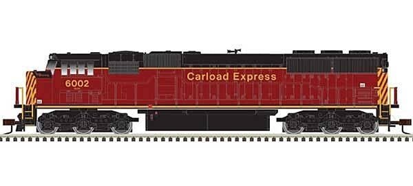 EMD SD60E with Ditch Lights - ESU LokSound and DCC - Master Gold(TM) -- Carload Express 6002 (maroon, yellow), N, Atlas Model Ra
