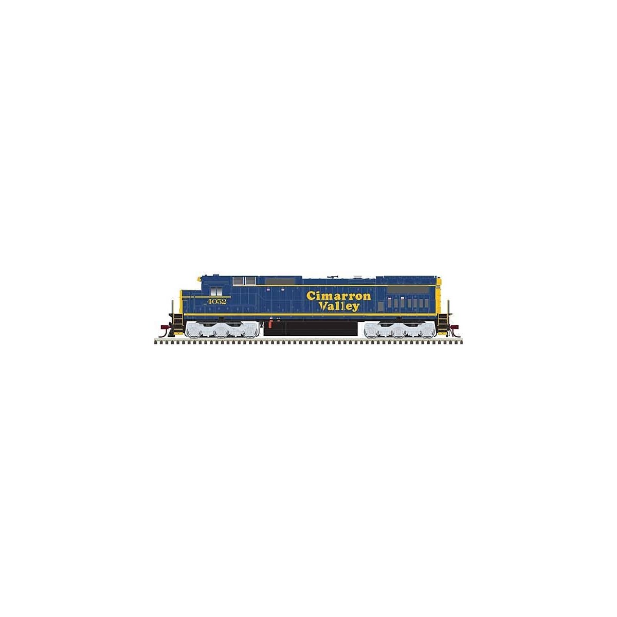 GE DASH 8-40C w/Front Ditch Lights - Standard DC -- Cimarron Valley 4052 (blue, yellow), HO, Atlas Model Railroad Co. 10004170