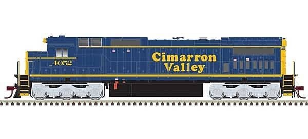 GE DASH 8-40C w/Front Ditch Lights - Standard DC -- Cimarron Valley 4052 (blue, yellow), HO, Atlas Model Railroad Co. 10004170