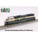 EMD SD70MAC w/Cab Headlight - DCC -- Burlington Northern Santa Fe 9779 (cream, green), N, Kato USA Inc 1766312DCC