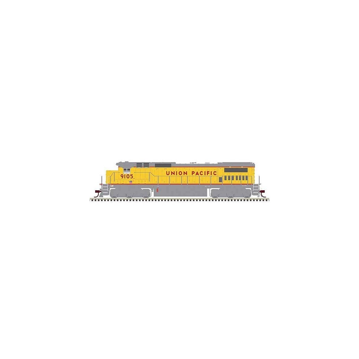 GE DASH 8-40C w/Front Ditch Lights - Standard DC -- Union Pacific 9144 (yellow, gray, red Frame Stripe), HO, Atlas Model Railroa