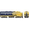 EMD F9A - Standard DC - Executive Line -- Santa Fe 285 (Warbonnet, blue, yellow, blue Nose Stripe), HO, Bowser Manufacturing Co.
