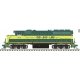 EMD GP40-2 - Standard DC - Master(R) Silver -- Atlanta & St. Andrews Bay 6418 (Front & Rear Ditch Lights, green, yellow), HO, At