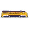 GE U30B Low Nose Phase II - Standard DC - Master(R) Silver -- CSX 5356 (Ex-Chessie, yellow, blue, vermillion), HO, Atlas Model R