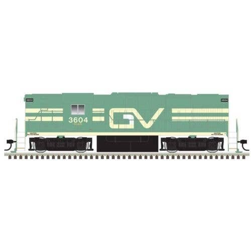 Alco RS11 - Standard DC - Classic Silver -- Genessee Valley 3604 (green, yellow), HO, Atlas Model Railroad Co. 10004523