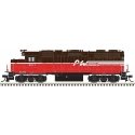 EMD GP38 Low Nose w/Dynamic Brakes - Standard DC - Master(R) Silver -- Providence & Worcester 2011 (brown, orange, white, Ditch 