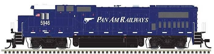 GE Dash 8-40B w/Ditch Lights - Standard DC - Master(R) Silver -- Pan Am Railways MEC 5943 (blue, white), HO, Atlas Model Railroa