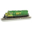EMD GP40 - Standard DC -- Missouri-Kansas-Texas 231 (green, yellow), N, Bachmann Industries 63570
