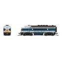 EMD F3A - Standard DC - Stealth -- Electro-Motive Division 754A2 (Demonstrator, blue, aluminum, yellow), N, Broadway Limited Imp