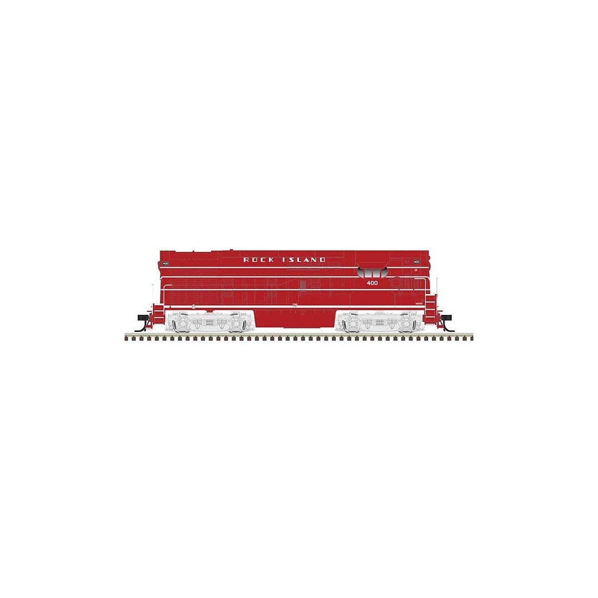Fairbanks-Morse H15-44 - Standard DC - Master(R) Silver -- Rock Island 400 (red, silver), N, Atlas Model Railroad Co. 40005526