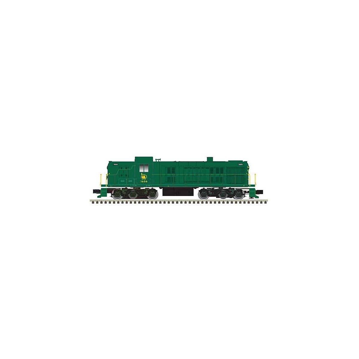 Alco RSD4/5 - Standard DC - Classic Silver -- Central Railroad of New Jersey 1614 (green, yellow), N, Atlas Model Railroad Co. 4