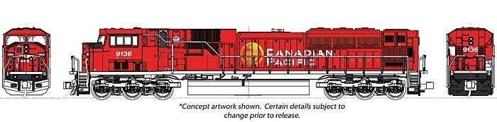 EMD SD90/43MAC - Standard DC -- Canadian Pacific 9155 (red, white, gold), N, Kato USA Inc 1765627