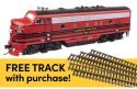 EMD F7A - Standard DC w/WalthersTrack Code 83 Flex Track 5-Pack -- Lehigh Valley 560, HO, Walthers 11408