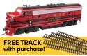 EMD F7A - Standard DC w/WalthersTrack Code 83 Flex Track 5-Pack -- Lehigh Valley 574, HO, Walthers 11409