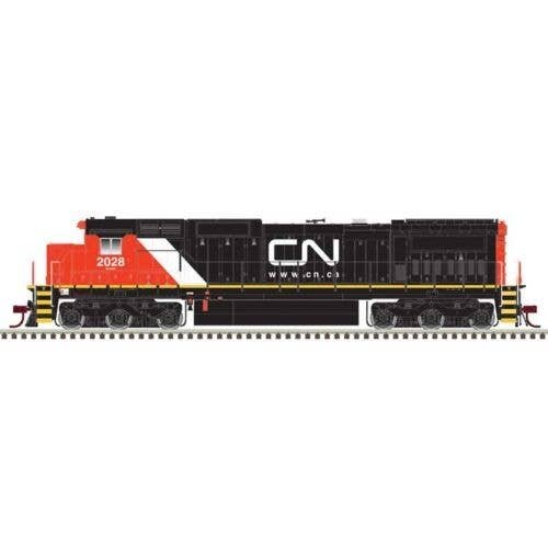 GE Dash 8-40C - Front & Rear Ditch Lights - Standard DC - Master(R) -- Canadian National 2017 (red, black, white, Website Logo),