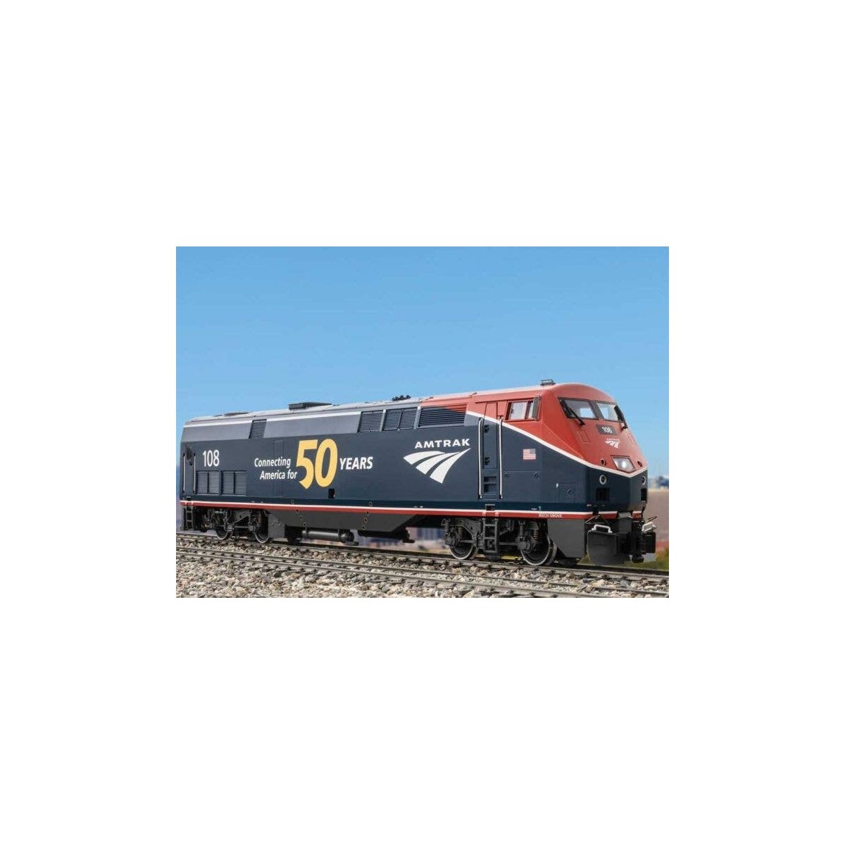 GE P42 Genesis - Sound and DCC -- Amtrak 108 (50th Anniversary blue, red, white, gray), G, LGB 20494